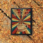 Retro Coffee Quote Poster - Sip Savour Herhaal