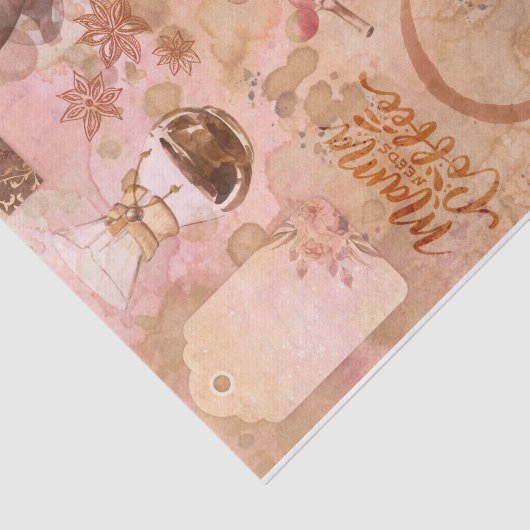 Retro Coffee Shabby Chic Decoupage Tissuepapier (Detail)