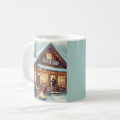 Retro Coffee Shop Vibes Koffiemok (Voorkant links)