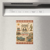 Retro Coffee Stop California Aandenken Magneet (Insitu (Vaatwasser))
