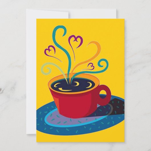 Retro Coffee Tea Klatsch Klatch Party Blank 5x7 Kaart (Voorkant)