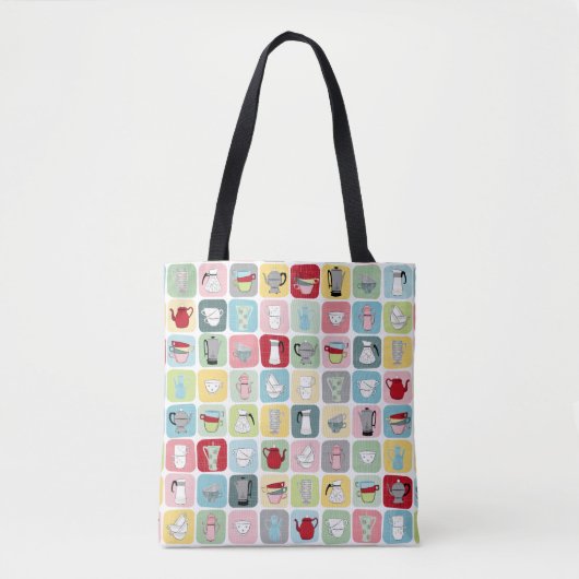 Retro Coffee Tote Bag (Voorkant)