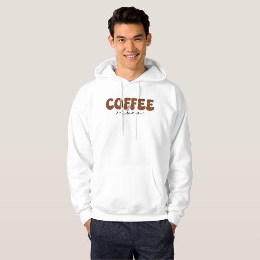 Retro Coffee Vibes Hoodie (Voorkant volledig)