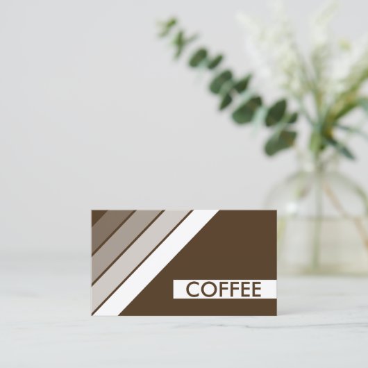 retro COFFEE Visitekaartje (Staand voorkant)