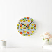 Retro Coffee Wall Clock Ronde Klok (Huis)