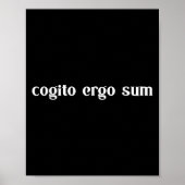 Retro Cogito Ergo Sum Metaphysics Humanism Ethics  Poster (Voorkant)