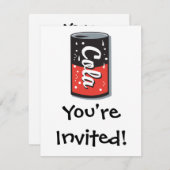 retro cola kan ontwerp kaart (Voorkant / Achterkant)