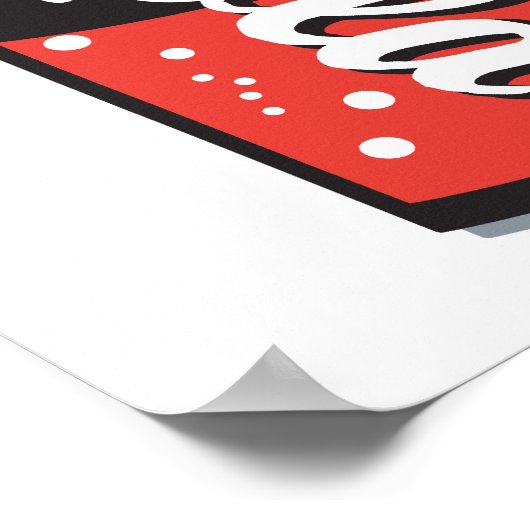 retro cola kan ontwerp poster (Hoek)