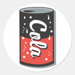 retro cola kan ontwerp ronde sticker