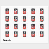 retro colablik ontwerp ronde sticker (Vel)