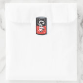 retro colablik ontwerp ronde sticker (Tas)