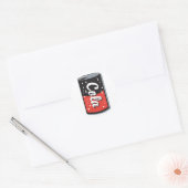 retro colablik ontwerp ronde sticker (Envelop)