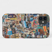 Retro Collage Art Mobile Hoesje (Achterkant (horizontaal))