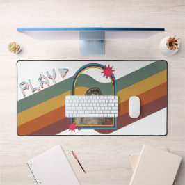 Retro Collage Gemengde Media Kleurrijke Nostalgie Bureaumat