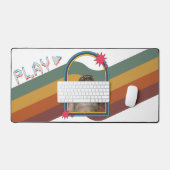 Retro Collage Gemengde Media Kleurrijke Nostalgie Bureaumat (Keyboard & Muis)