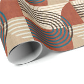 Retro Collage Wall Art: Foliage Abstract Cadeaupapier (Rol Hoek)