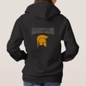 Retro College Blauw Sinaasappel Marsmannetjes Vars Hoodie (Achterkant)