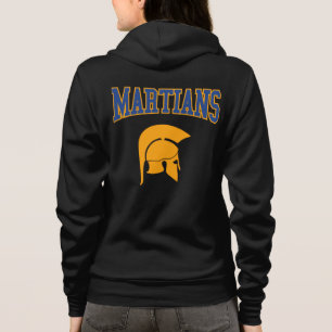 Retro College Blauw Sinaasappel Marsmannetjes Vars Hoodie
