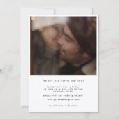 Retro College Liefjes Foto Bruiloft Save The Date (Achterkant)