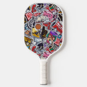 Retro College Pop Art Pickleball Paddle (Voorkant)