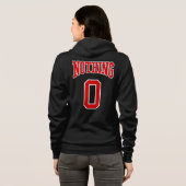 Retro College Rood Wit Zwart Niks Zero Sport Hoodie (Achterkant volledig)