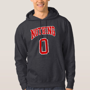 Retro College Rood Wit Zwart Niks Zero Sport Hoodie