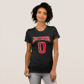 Retro College Rood Wit Zwart Niks Zero Sport T-shirt (Voorkant volledig)