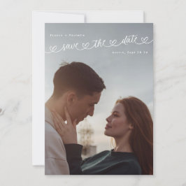 Retro College Sweethearts Photo Wedding Save The Date