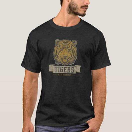Retro College Tigers T-shirt (Voorkant)