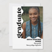 Retro College Uitnodiging voor afstuderen (Voorkant)