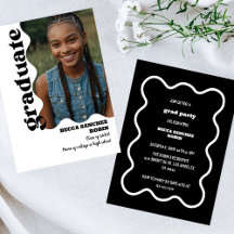 Retro College Uitnodiging voor afstuderen