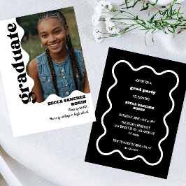 Retro College Uitnodiging voor afstuderen