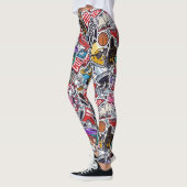 Retro College Vibes Leggings - Leuk & Funky Stijl! (Links)