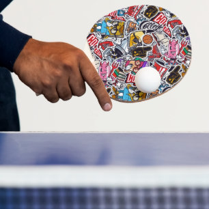 Retro College Vibes Ping Pong Paddle Tafeltennisbatje