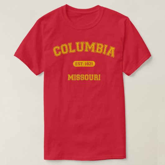 Retro CollegeStyle Columbia Missouri 1821 1 T-shirt (Design voorkant)