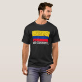 Retro Colombia Flag Best Neef Ever Vaderdag T-shirt (Voorkant volledig)