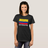Retro Colombia Flag Best Stepdad Ever Vader's Da T-shirt (Voorkant volledig)