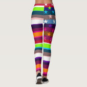Retro Color American Flag Leggings (Achterkant)