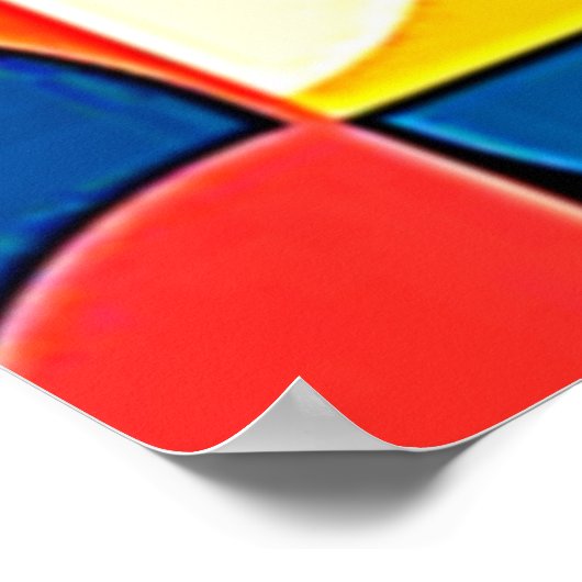 Retro Color Block Geometry Art Poster (Hoek)