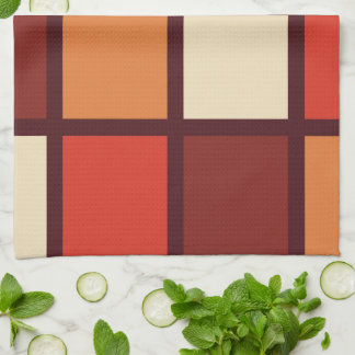 Retro Color Block Grid Keukendoek Theedoek