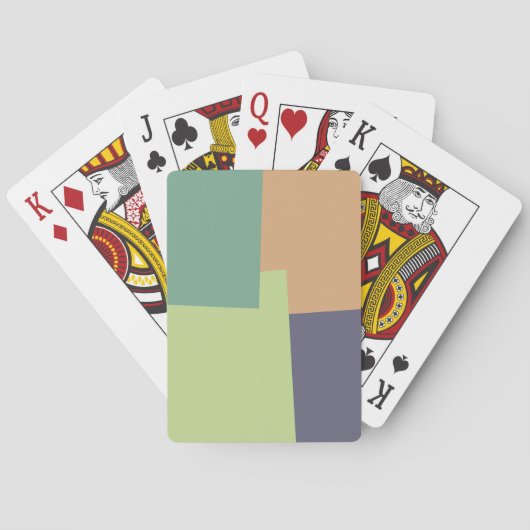 Retro Color Geometric Pattern #4 Speelkaarten (Achterkant)