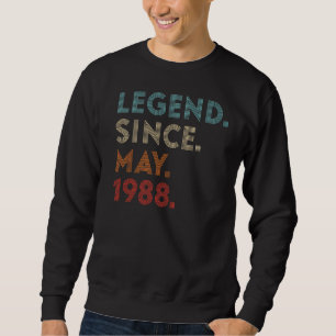 Retro Color Legend sinds mei 1988 verjaardag Trui