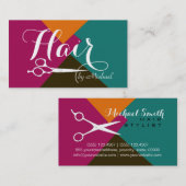 Retro Color Modern Hair Stylist #8 Visitekaartje (Voorkant / Achterkant)