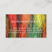 Retro Color Modern Wood Graan Monogram #4 Visitekaartje (Achterkant)