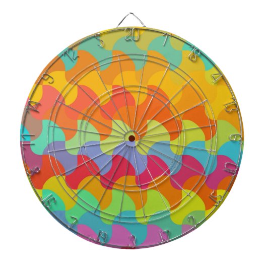 Retro Color naadloos patroon art 3 Dartbord (Voorkant)