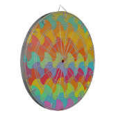 Retro Color naadloos patroon art 3 Dartbord (Voorkant Links)