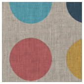 Retro Color Polka Dot Circles Patroon #2 Stof (Close Up)