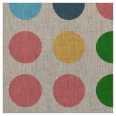 Retro Color Polka Dot Circles Patroon #2 Stof (Swatch)