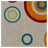 Retro Color Polka Dot Circles Patroon #5 Stof (Close Up)