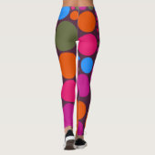 Retro Color Polka Dots Pattern #15 Leggings (Achterkant)
